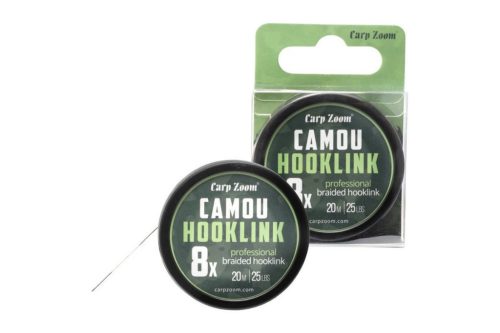 Carp Zoom Camou 8X előkezsinór, 20 m, 35 lb, terepmintás