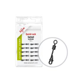   Carp Zoom Bojlis biztonságigyorskapocs, #4, matt fekete, 10 db