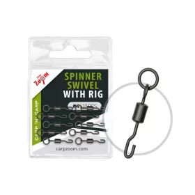   Carp Zoom Spinner Swivel mikrogyűrűs gyorskapocs, #7, matt fekete, 10 db